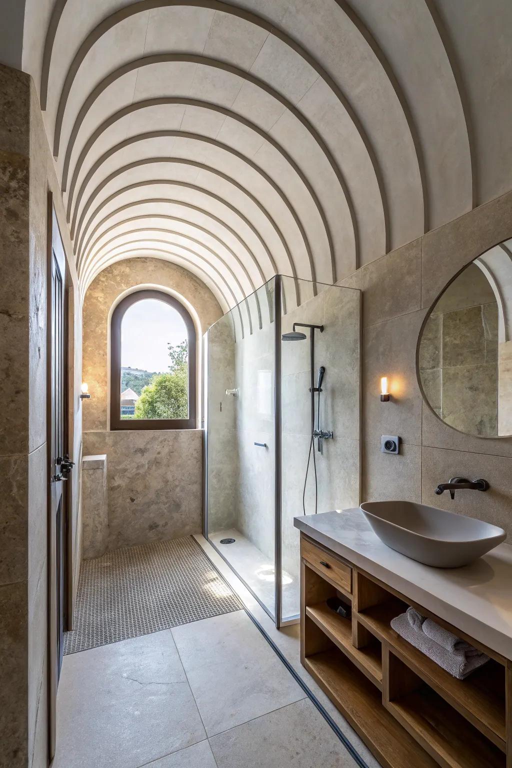 Creative utilization of architectural forms enhances small areas.