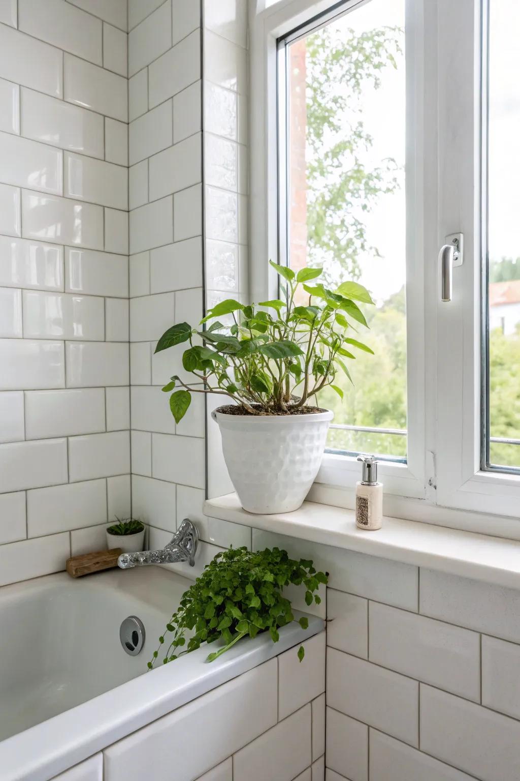 Plants bring life and freshness to the area.