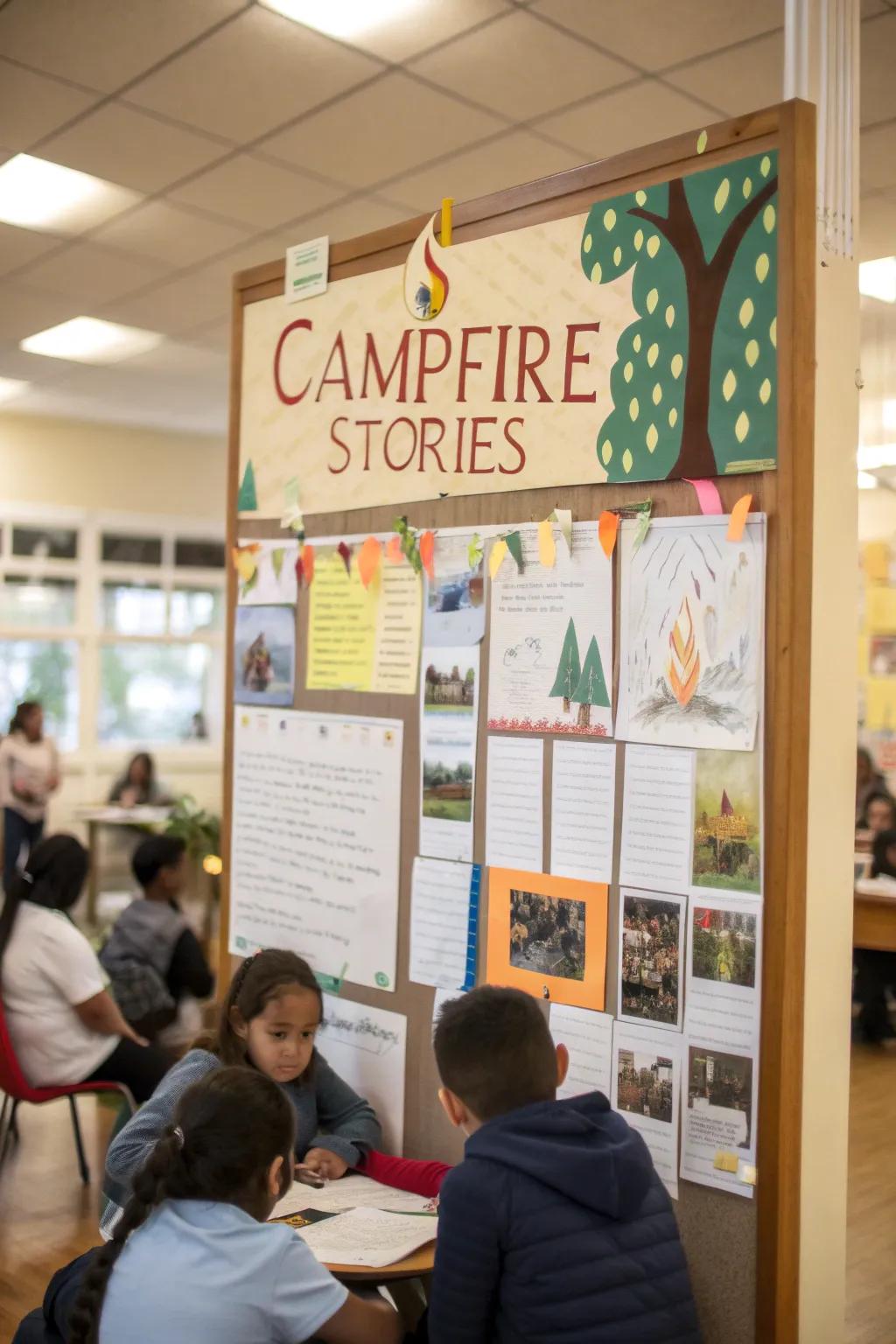 A storytelling corner encourages creativity and collaboration.