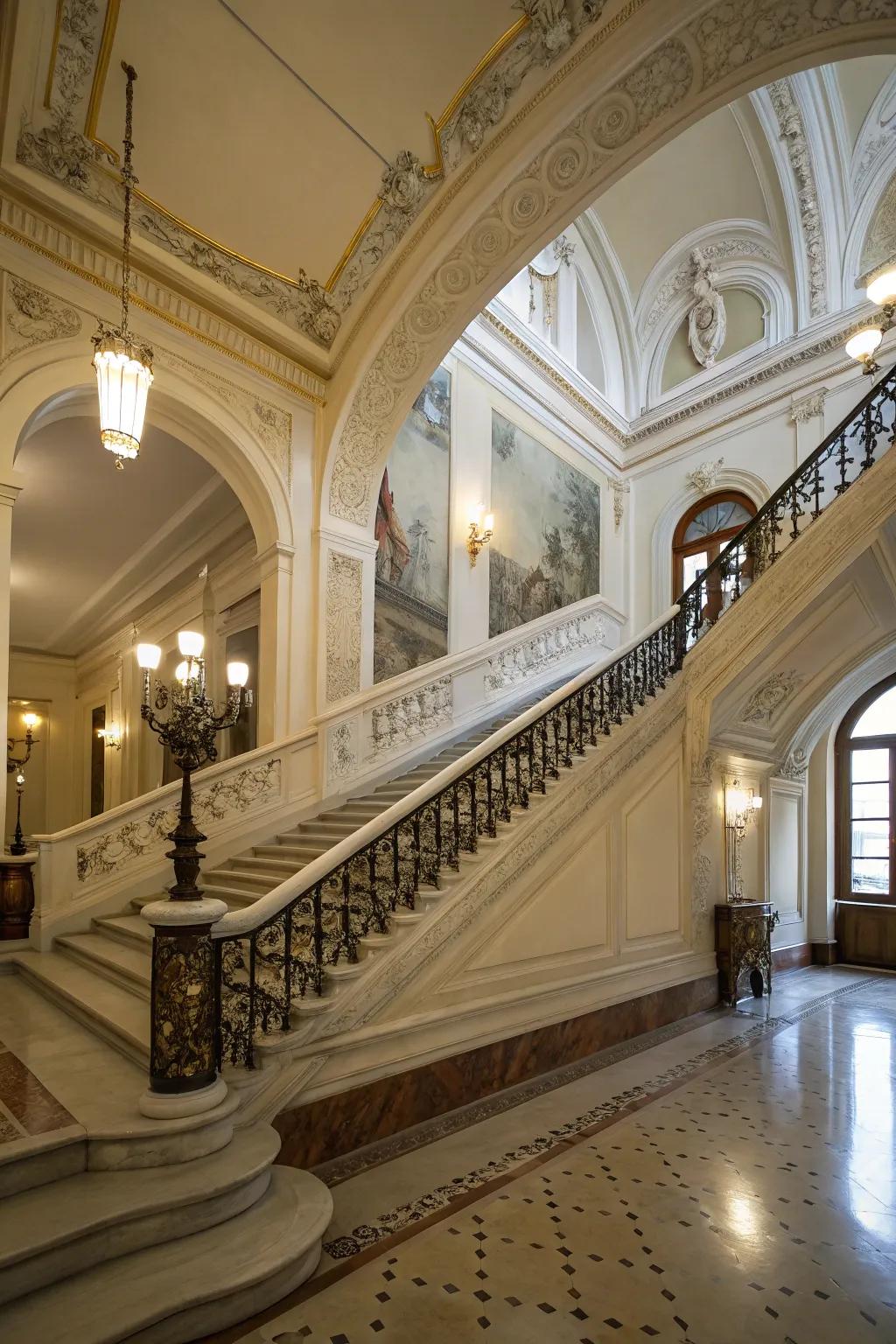 Make your staircase fancy with details.