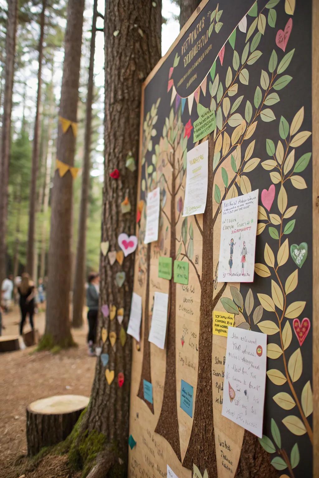 A Fall Friends Forest accentuating the worth of community.