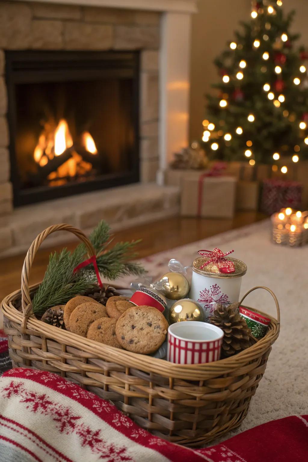 Festive cheer delivered in a basket.