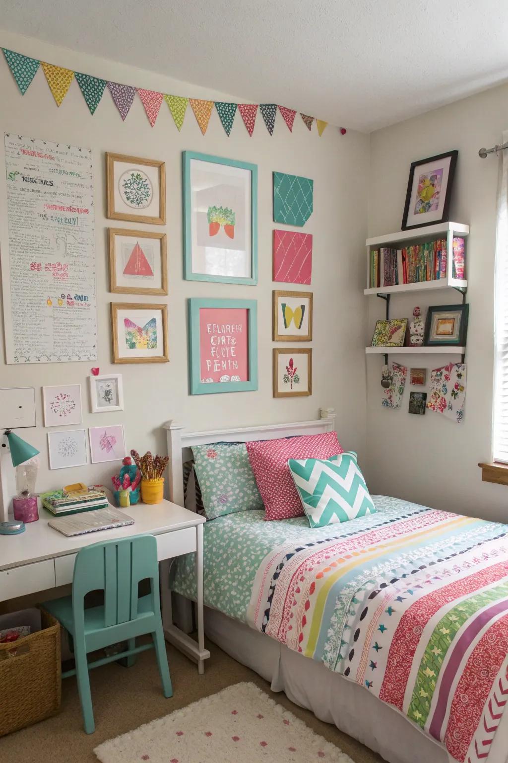 DIY projects add a personal and creative touch to a tween's living space. <strong><em>Personal projects!</em></strong>” loading=”lazy” class=”pimg”>
	</picture><figcaption>DIY projects add a personal and creative touch to a tween’s living space. <strong><em>Personal projects!</em></strong></figcaption></figure>
<p>Inspire creativity with decor projects like painted picture frames or handmade crafts. These projects not only personalize the space but also foster a sense of ownership and pride. <strong><em>Creative ownership!</em></strong></p>
<h3>A few choices to try:</h3>
<ul class=