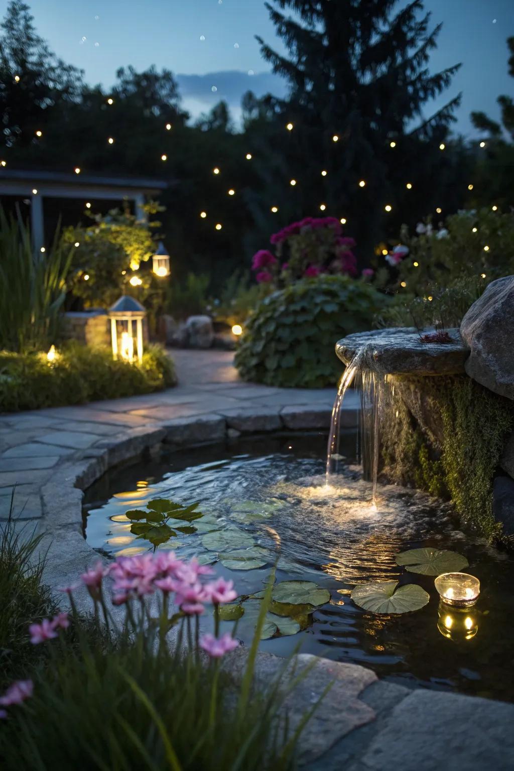 Underwater lighting introduces nighttime drama and magic.