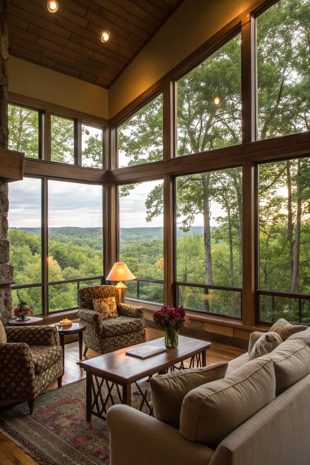 An outdoorinspired space brings the beauty of nature inside.