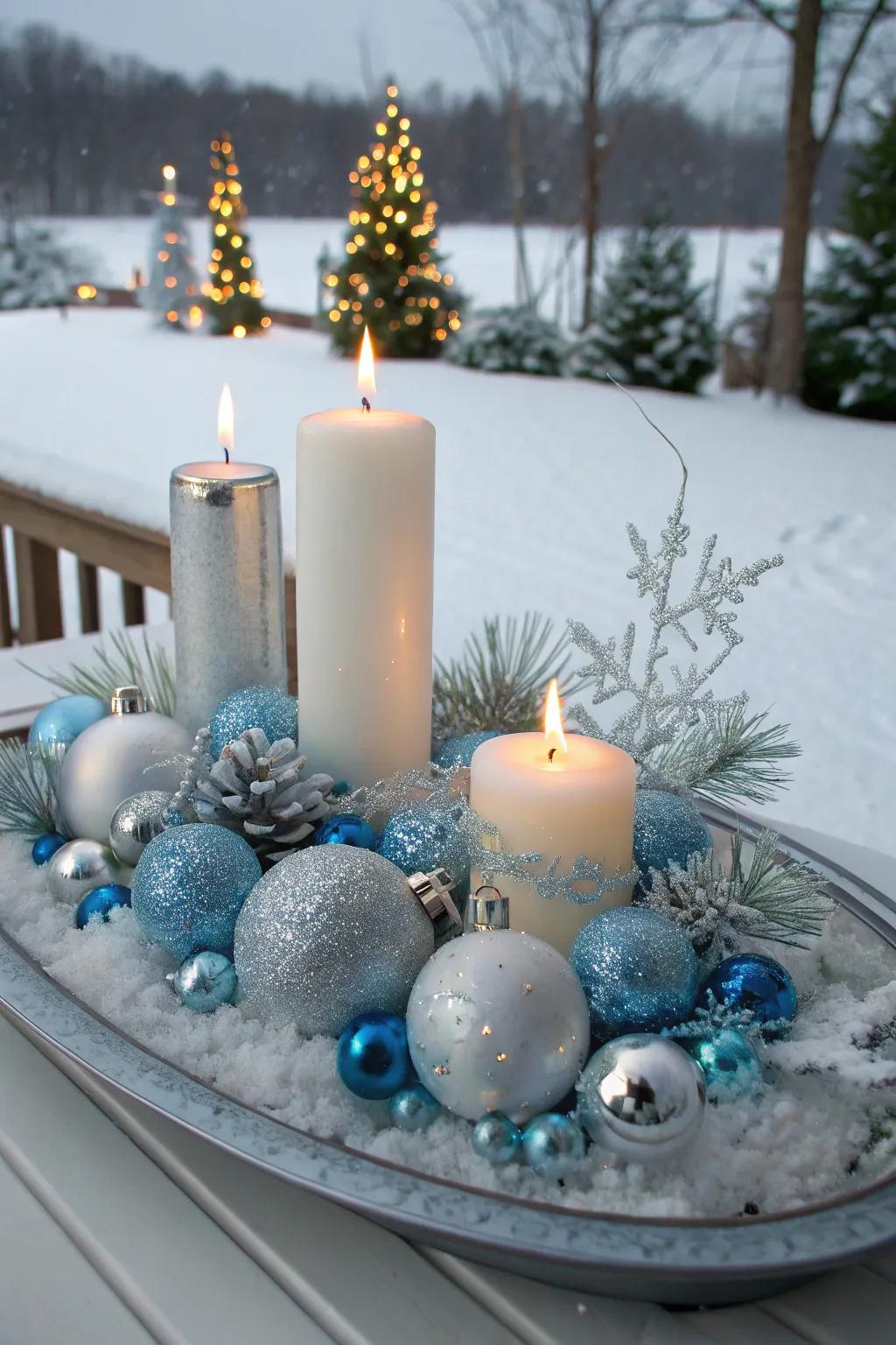 Elegant focal pieces for a winter wonderland.