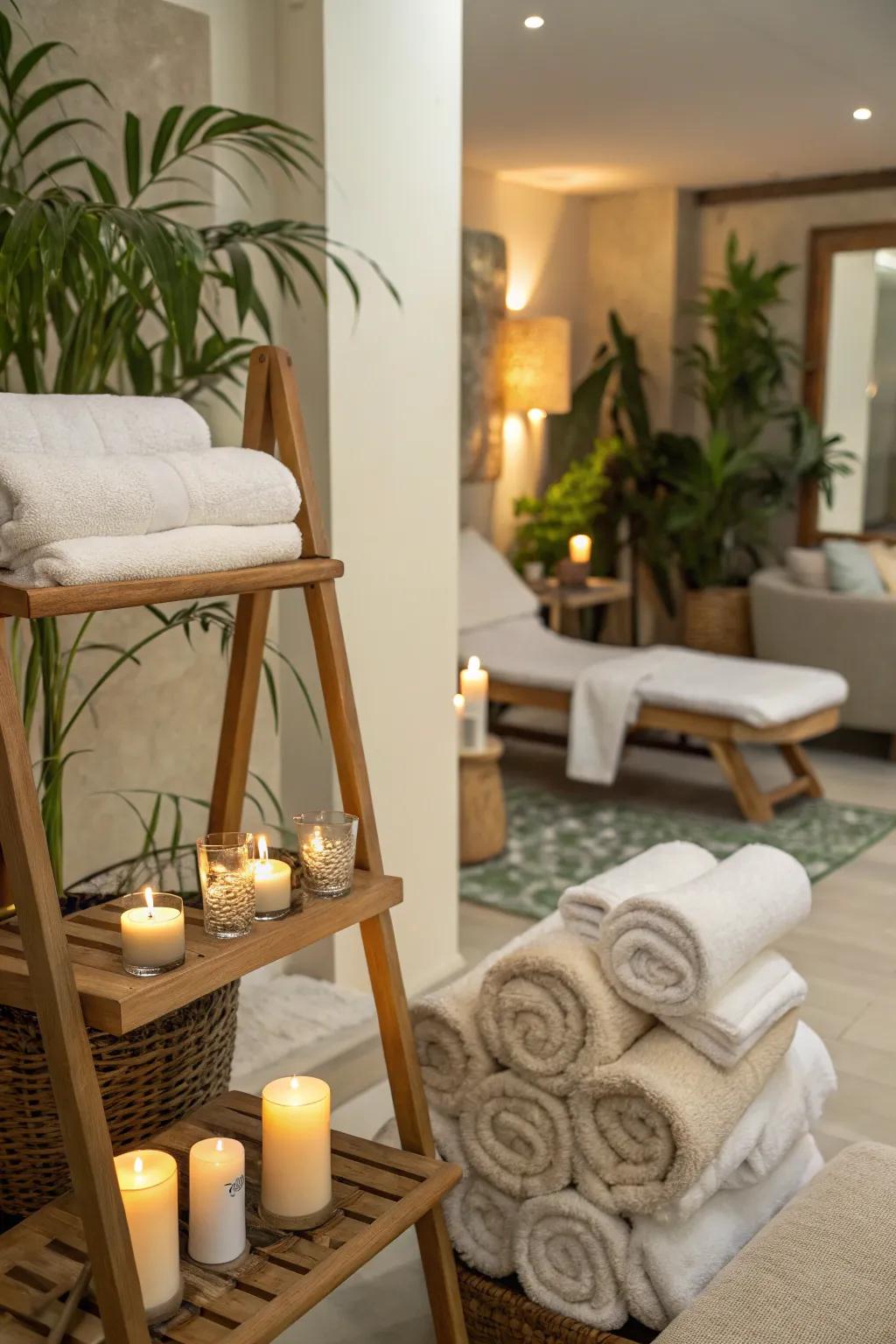 A serene spa space for relaxation.