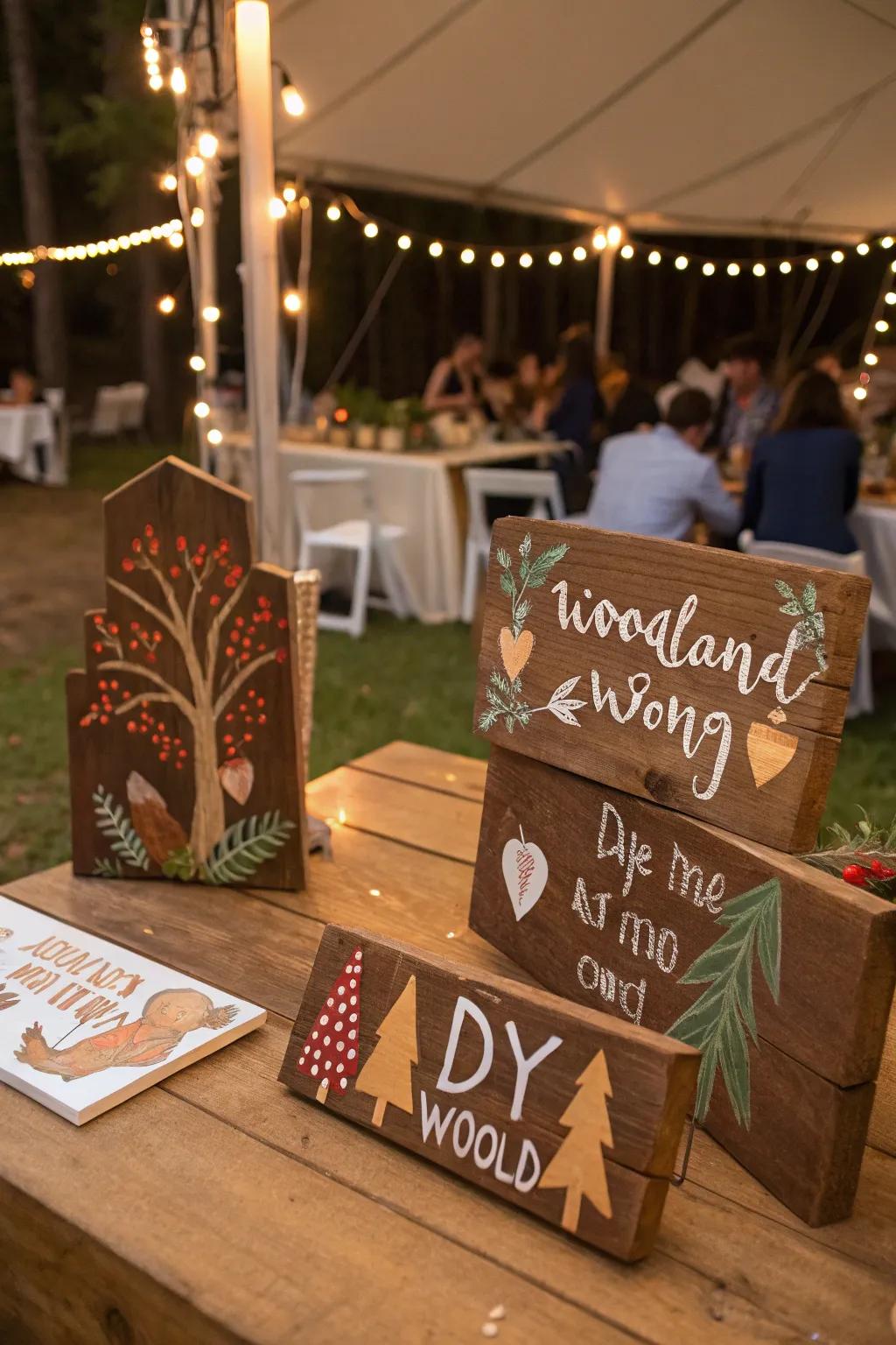 Direct your attendees via enchanting forest markers.
