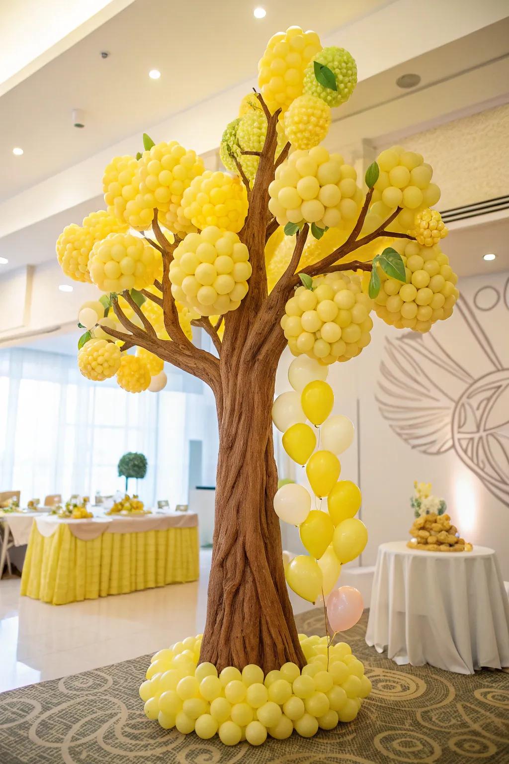 Unique sphere tree centerpiece.