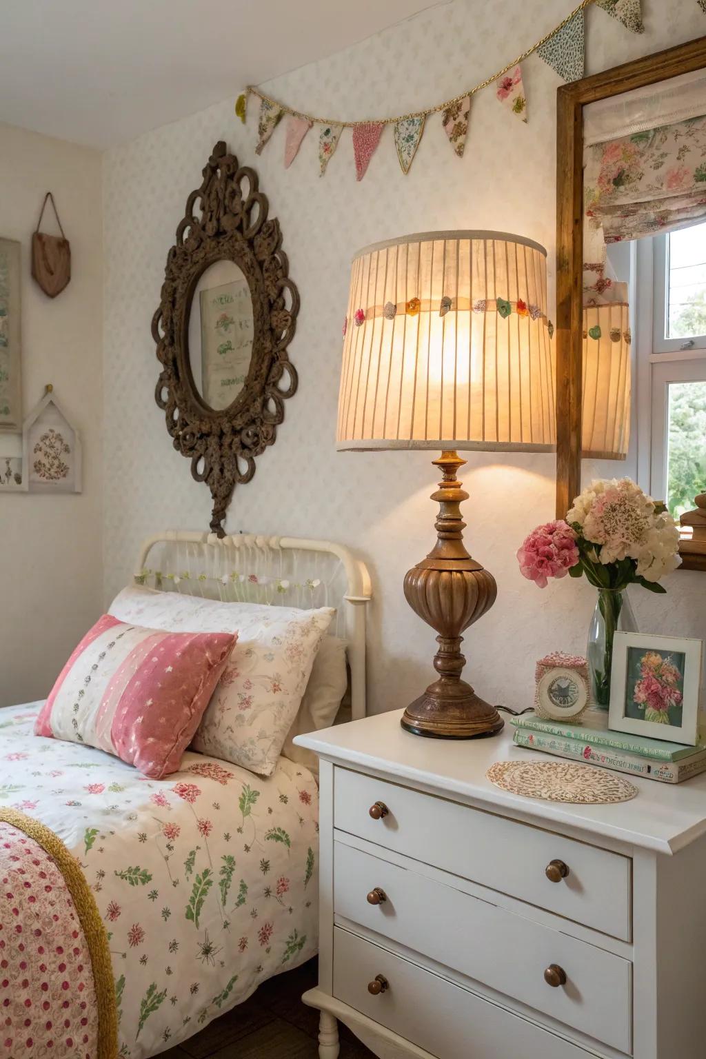 Eclectic and vintage finds add character and charm.