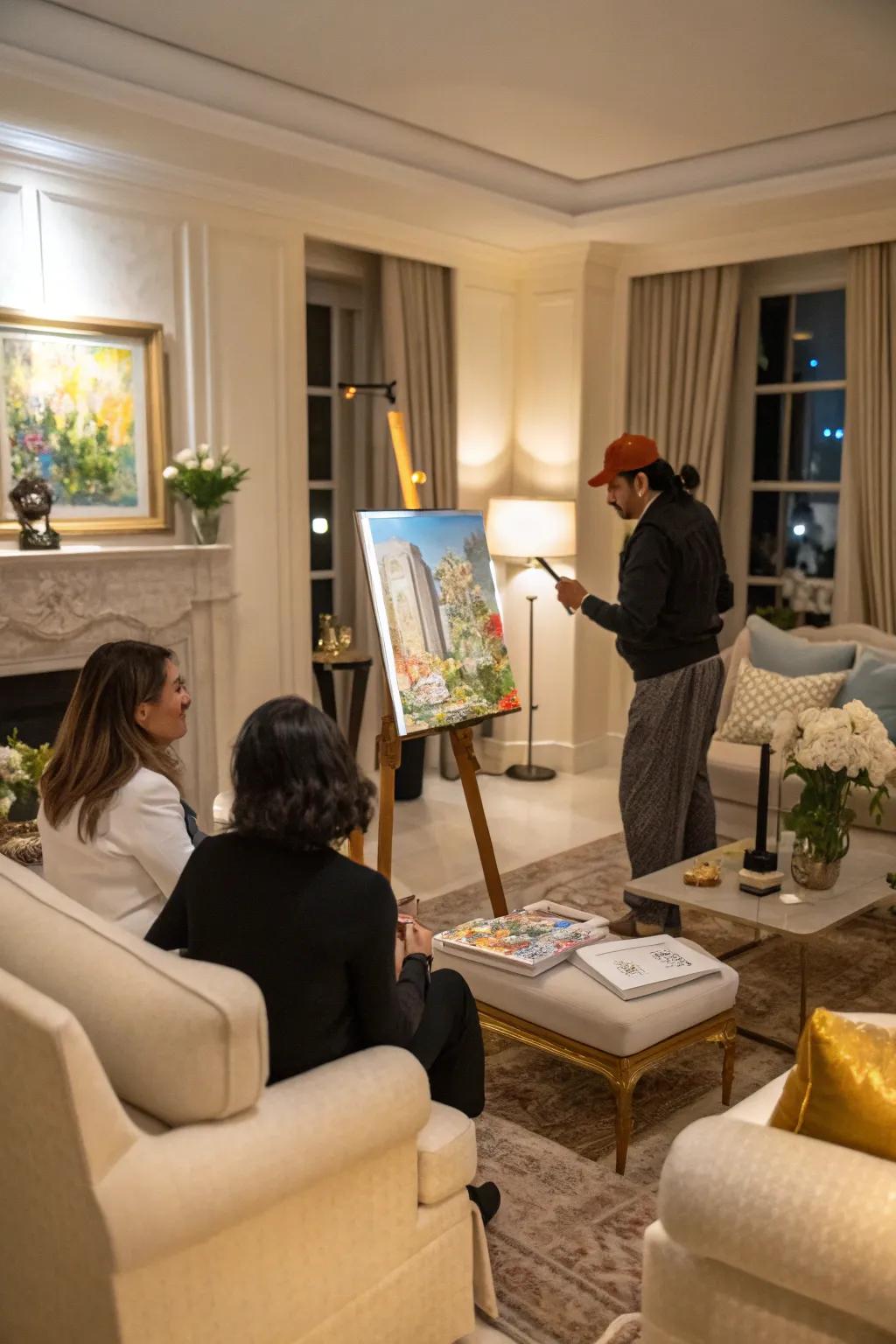 An astonishing art performance that enthralls and amuses visitors.