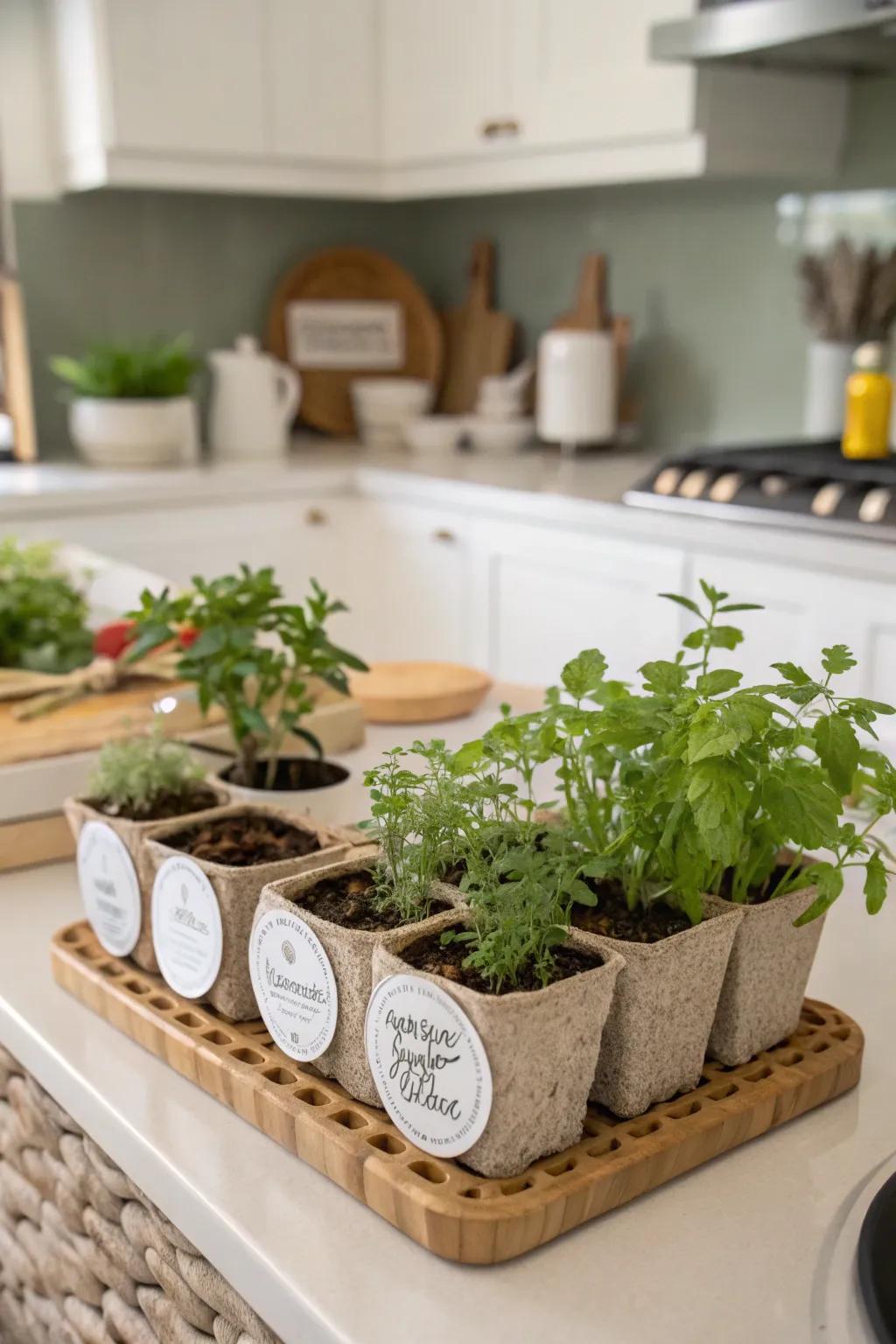 Herb packages deliver a functional and flavorful gift.