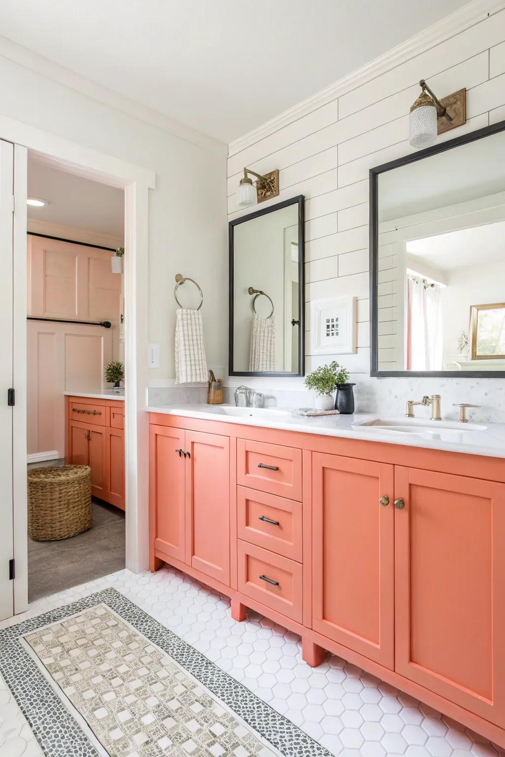 Tangerine introduces a unique pop of color.