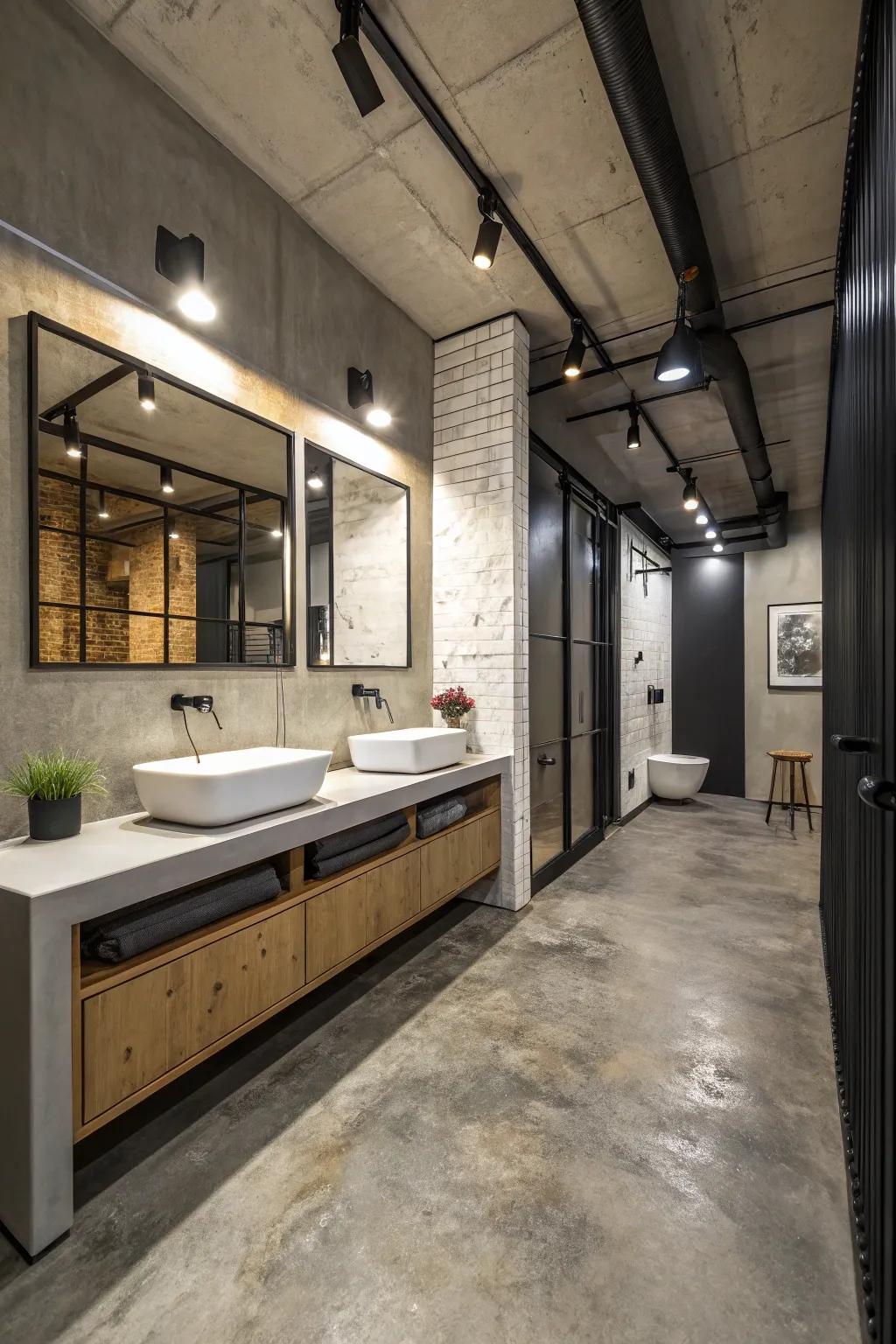 Achieve a modern look with industrial concrete.