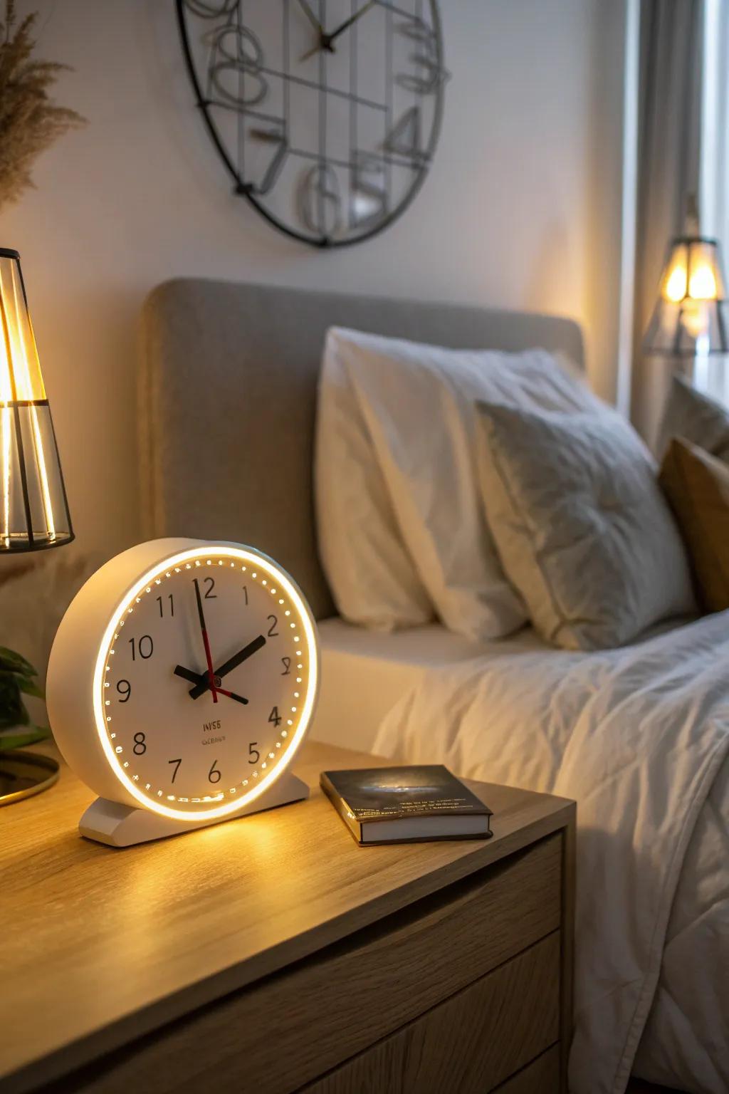 Light up your area with clocks featuring integrated lighting.