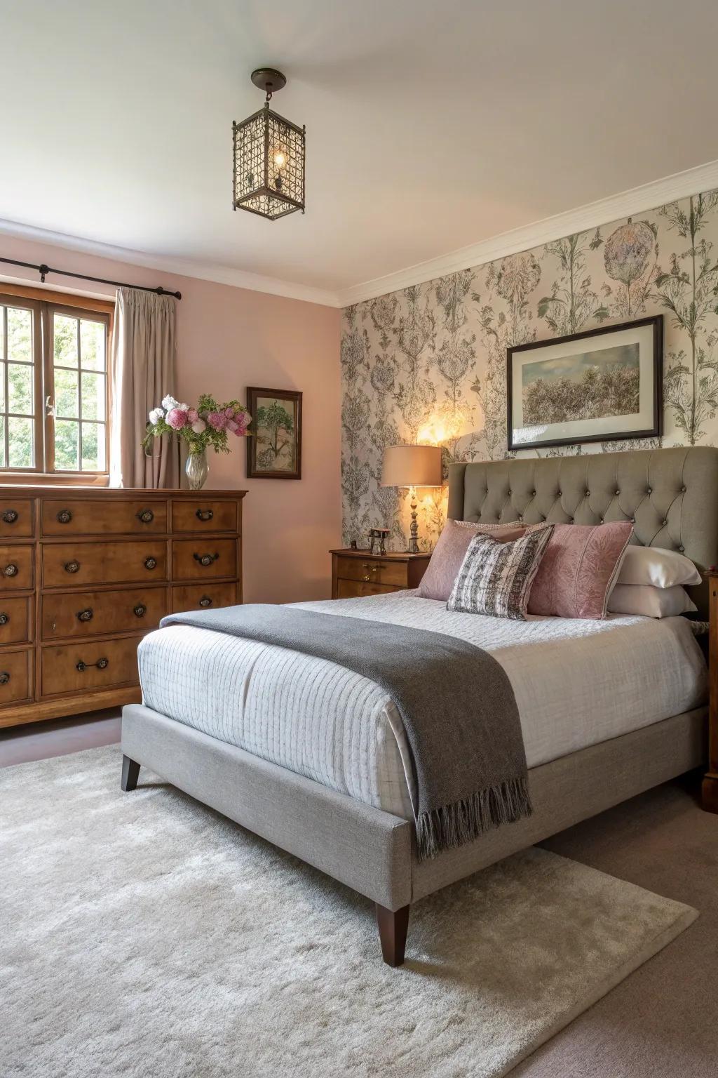 Varied styles craft a personalized area.