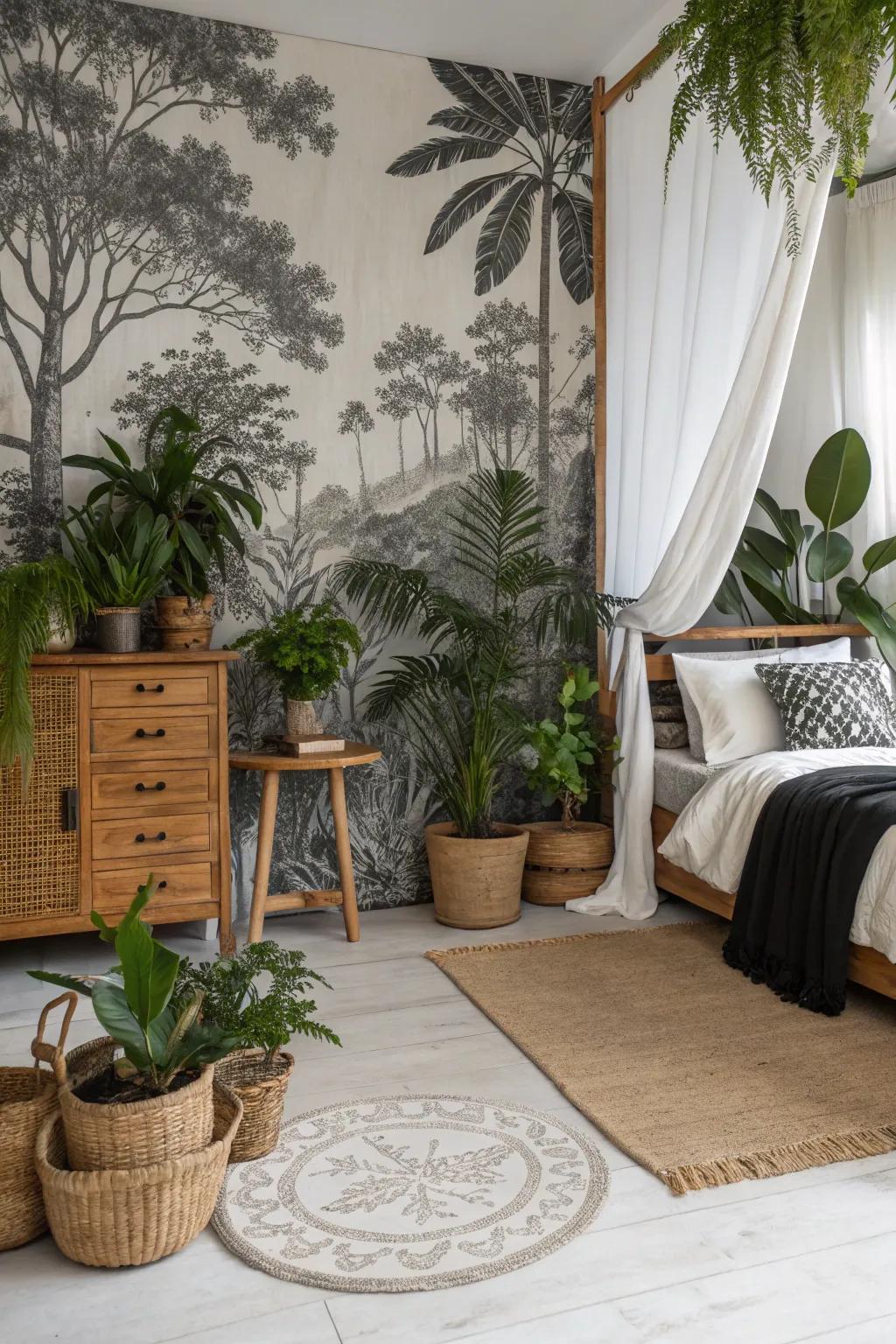 Natural motifs add a fresh and lively touch.