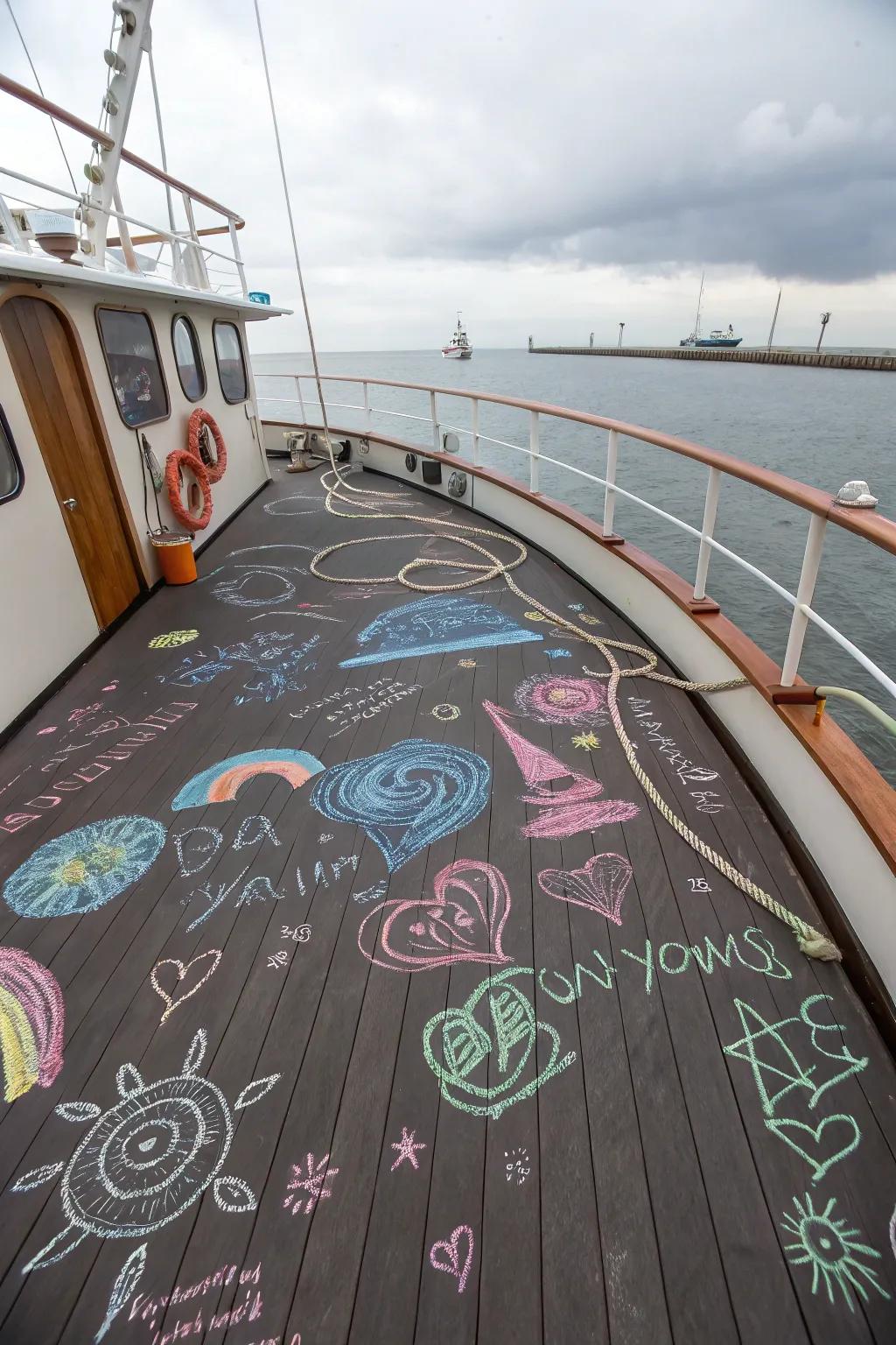 Markerboard invites creativity and fun.