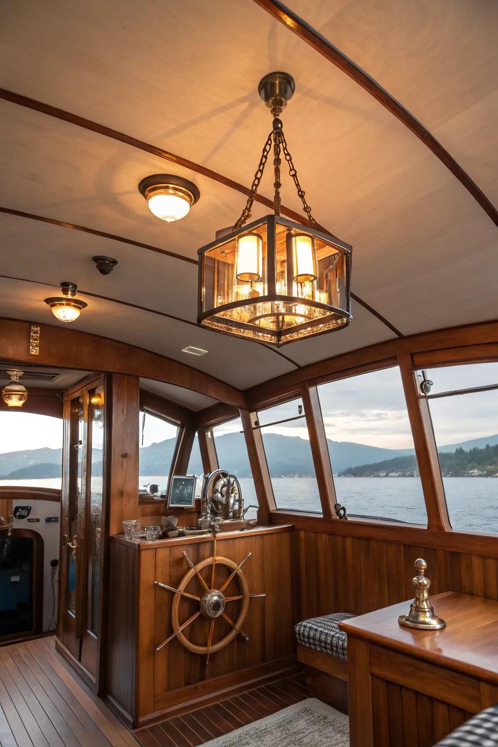 A statement piece introducing character and interest to the boat’s interior.
