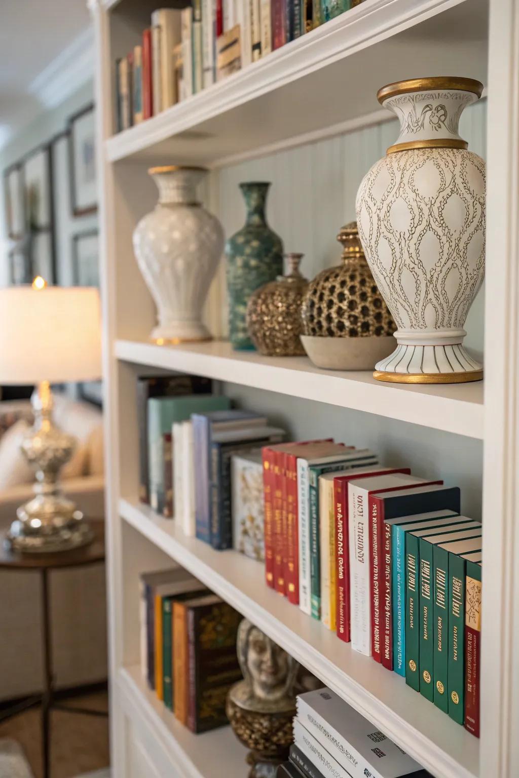 Creative book nooks add style and intellect.