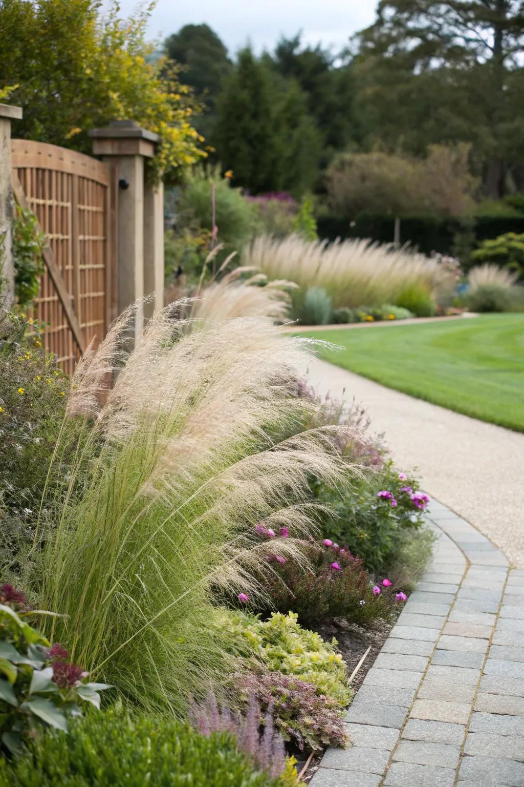 Sunset Turf adds bright color to the garden.