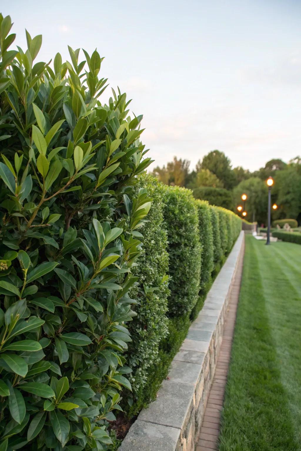 Crimson laurel provides dependable year-round coverage.