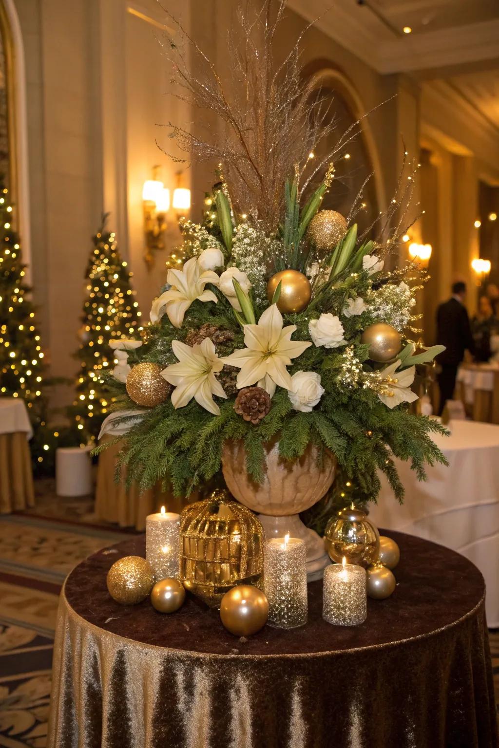 Dazzle up featuring gold and sparkle.