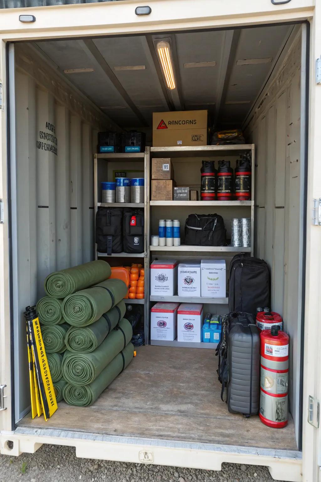 A container specialized in emergency preparedness ensures there is readiness for upcoming surprises.