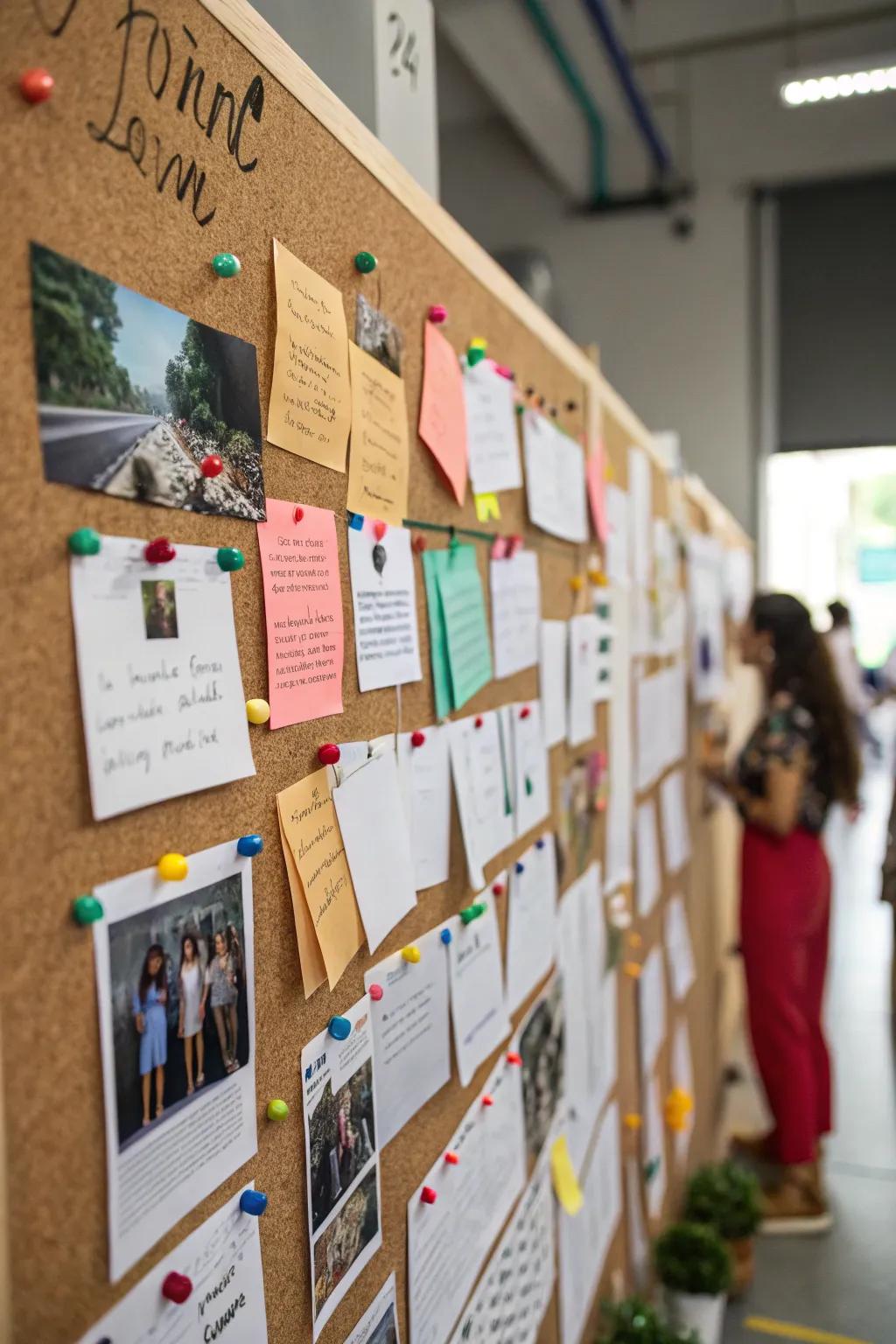 Pin-board walls are functional and fun.