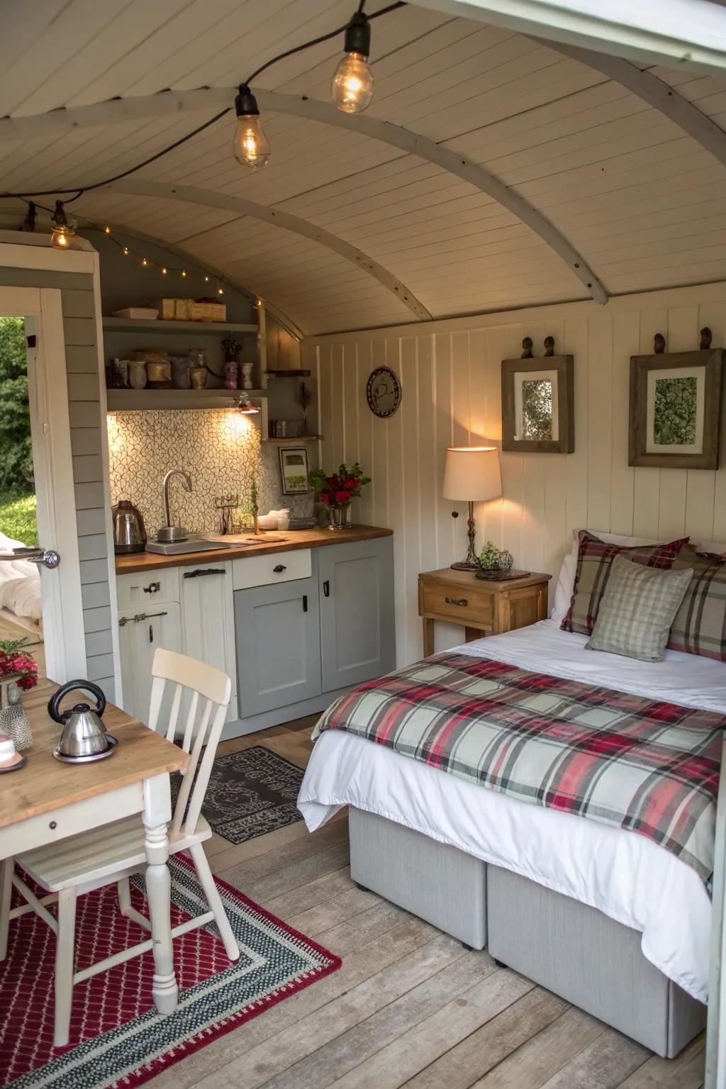 A quaint lodging for visiting friends.