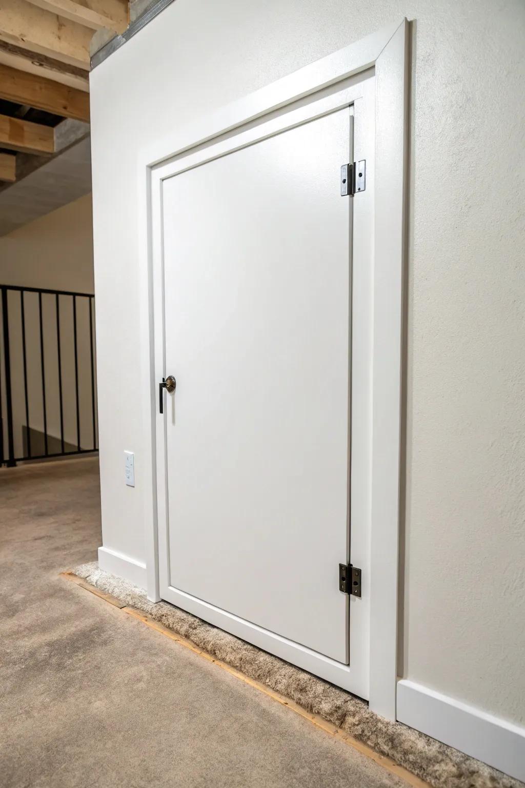 Invisible hinges provide a clean, uninterrupted look to doors.