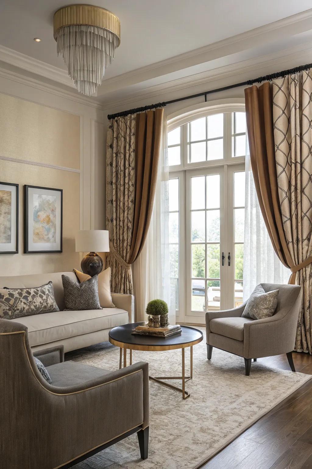 Rod designs add variety and character to your decor.