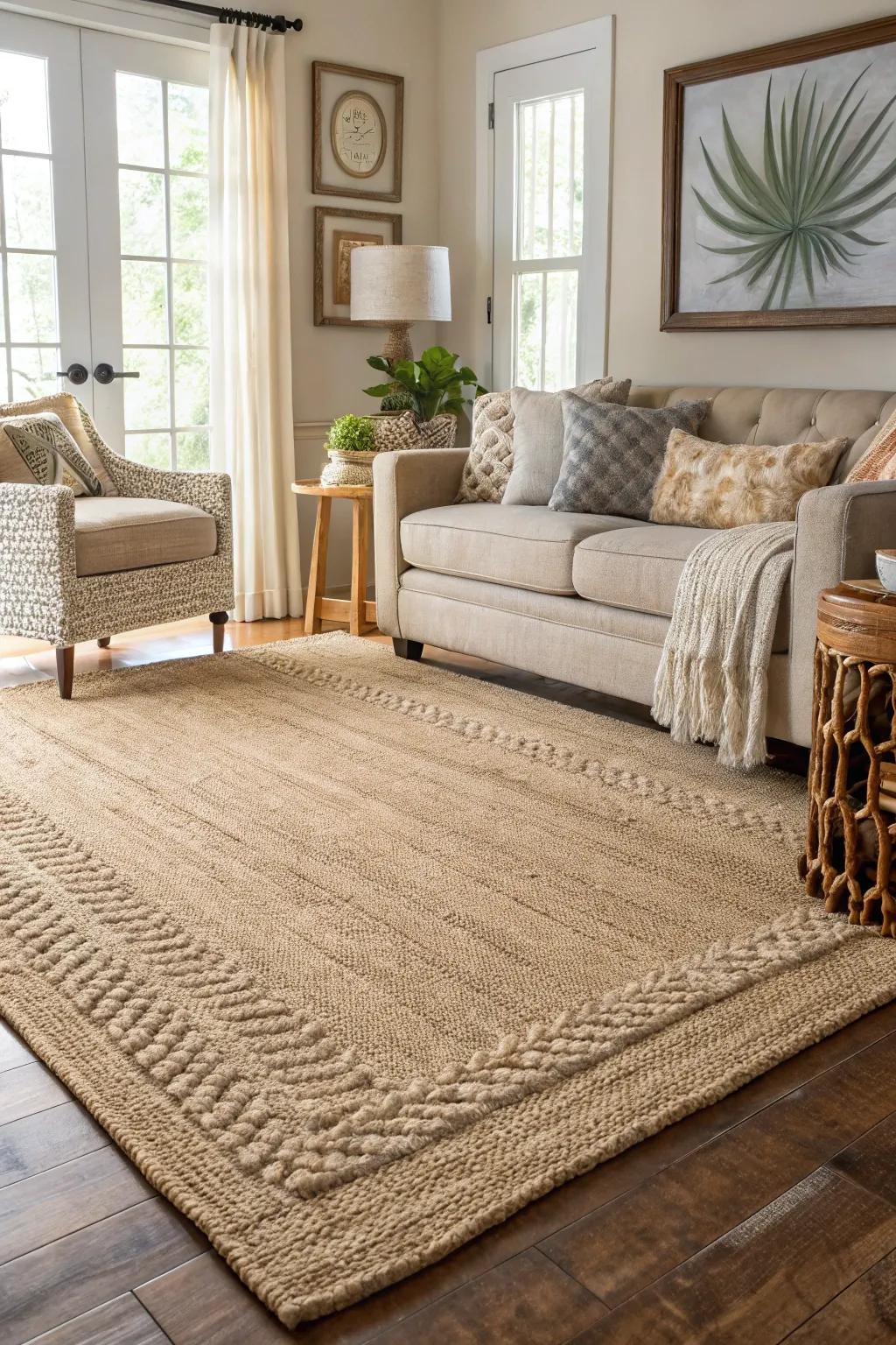 Eco-conscious rugs combine sustainability with modern style.