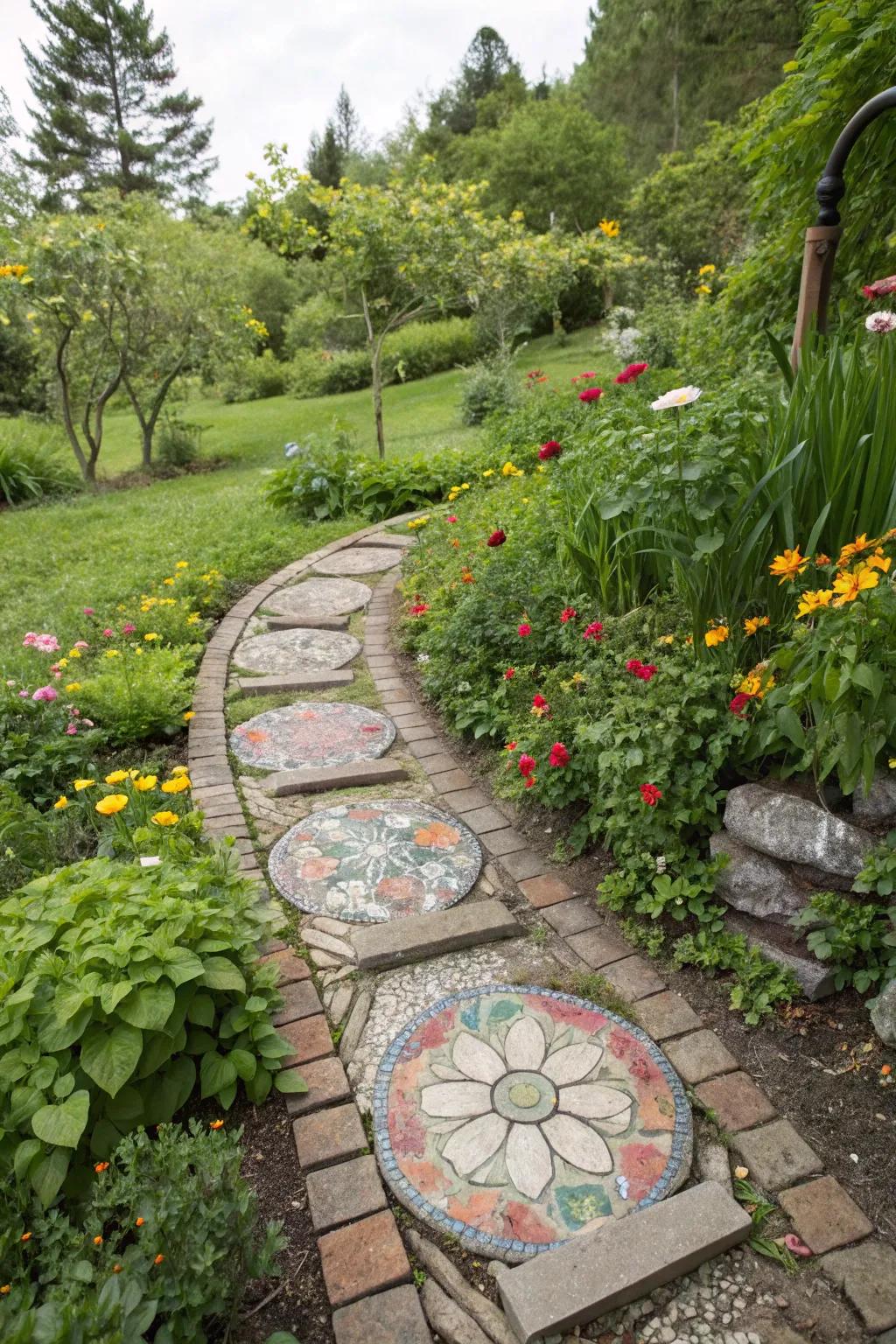 Stylish stepping stones are both fun and functional.