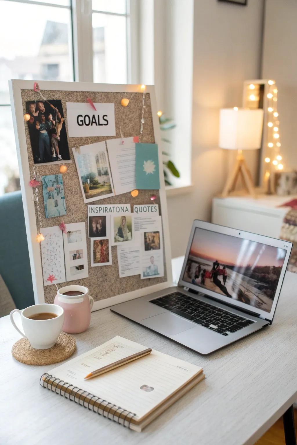 A vision board keeps your goals front and center.