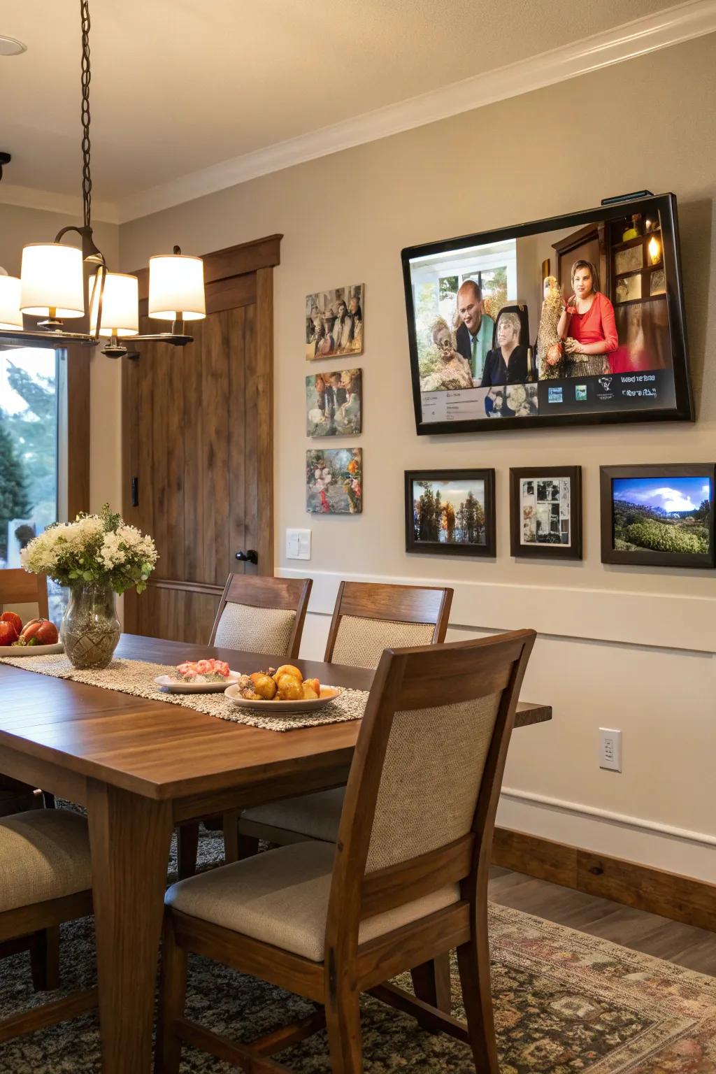 Dining spaces are enhanced with personal memories.