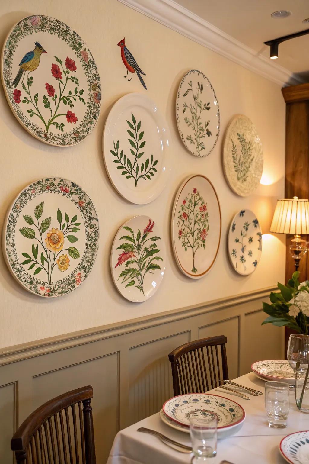 Nature inspired plates bring serenity and the outdoors in.