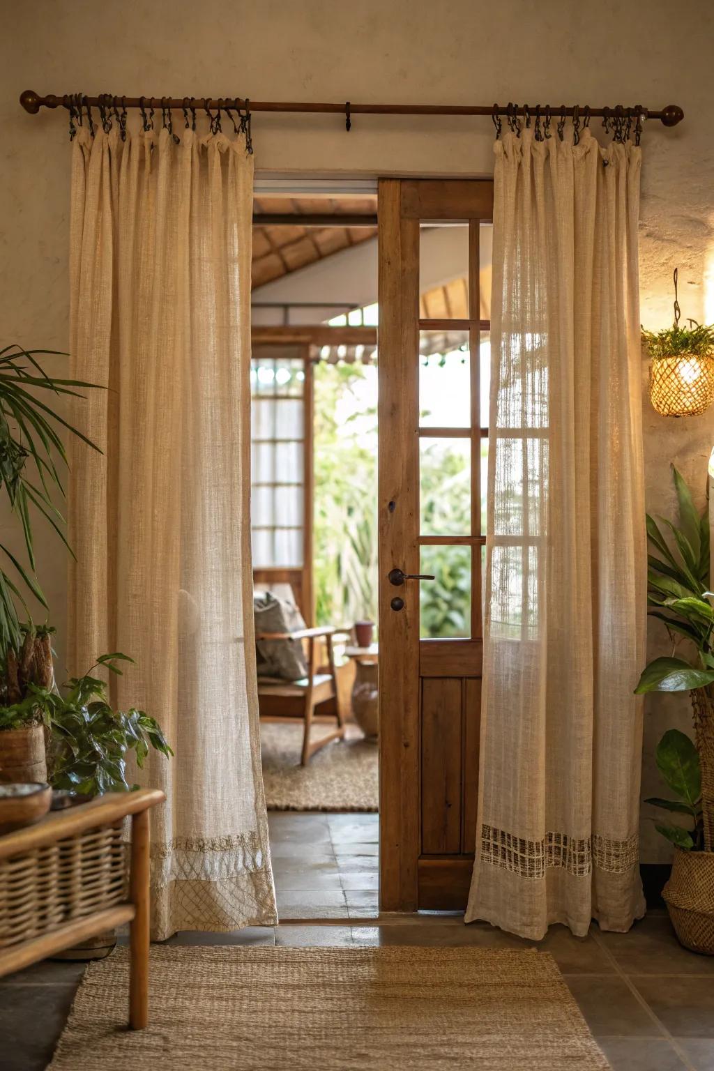 Opt for sustainable decor with eco-conscious curtain options.
