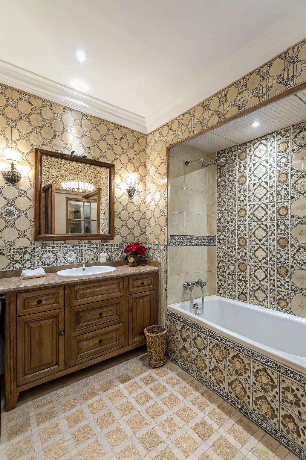 Designs enhance your bathroom's visual appeal and character.