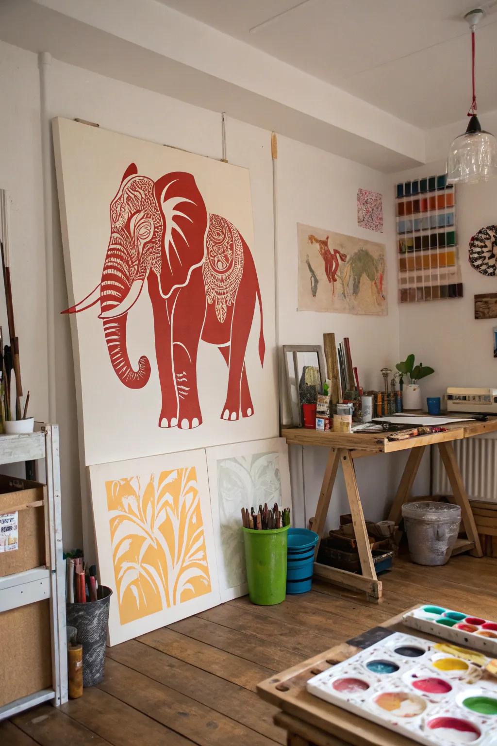 DIY pachyderm impression art permits for personal inventiveness in your aesthetic.