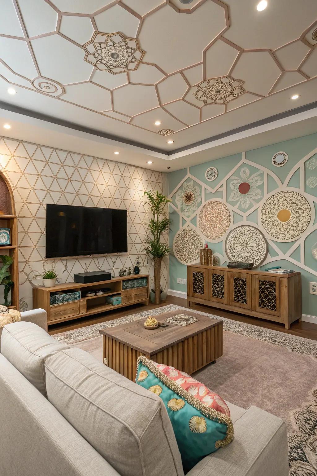 Design elements enhancing the room’s energy flow.