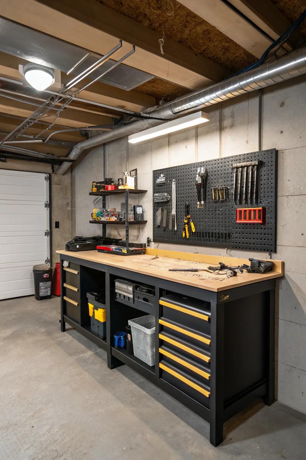 Unleash your creativity in an underground workshop.