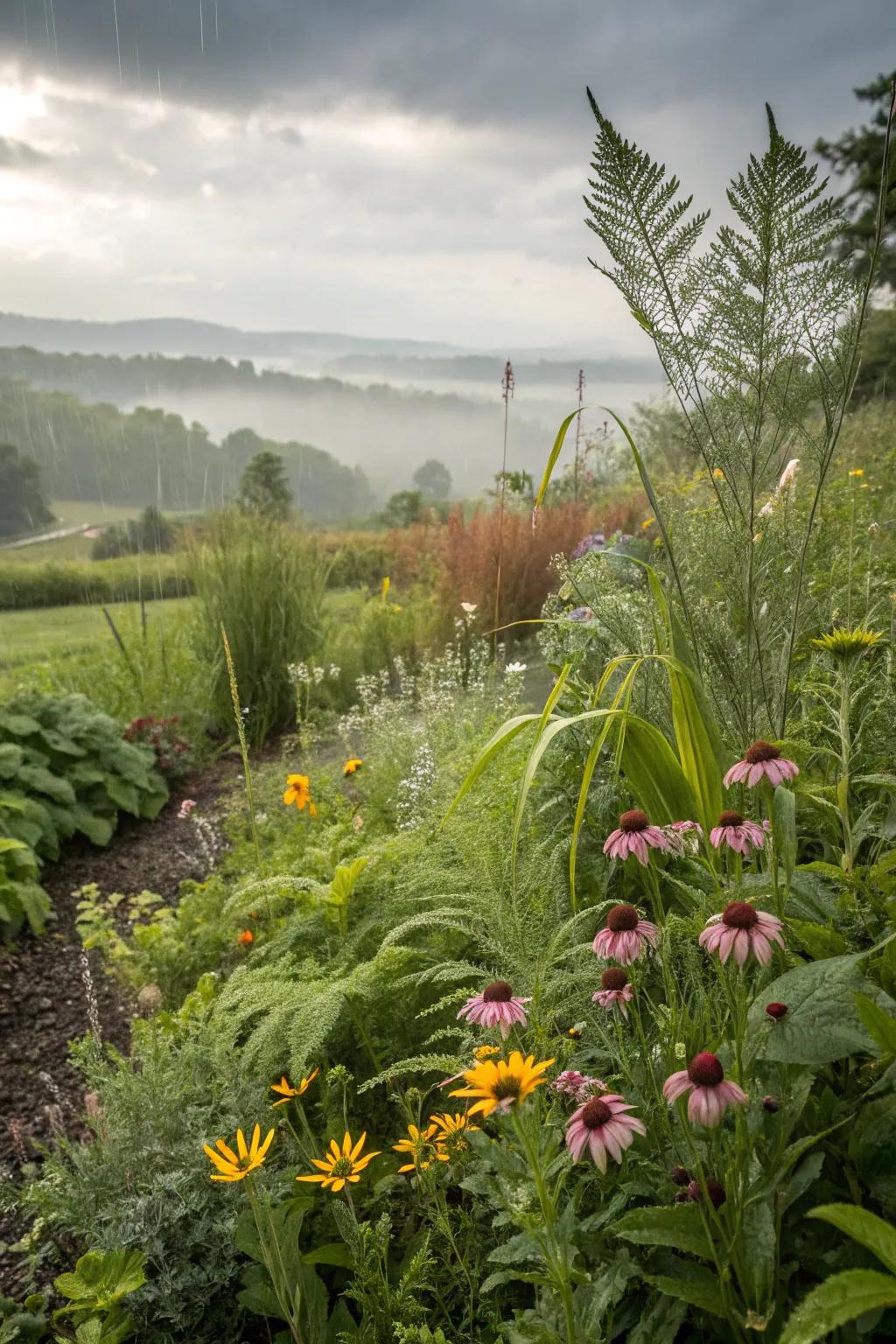 Rain gardens are eco-friendly and enhance your landscape naturally.