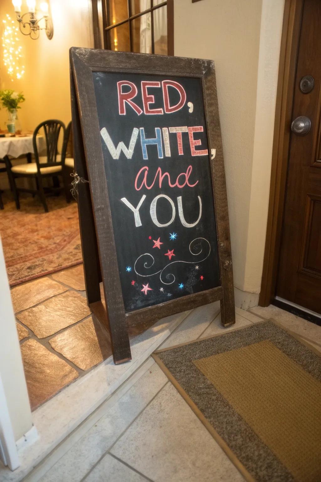 'Red, White, and U' invites guests into the celebration.
