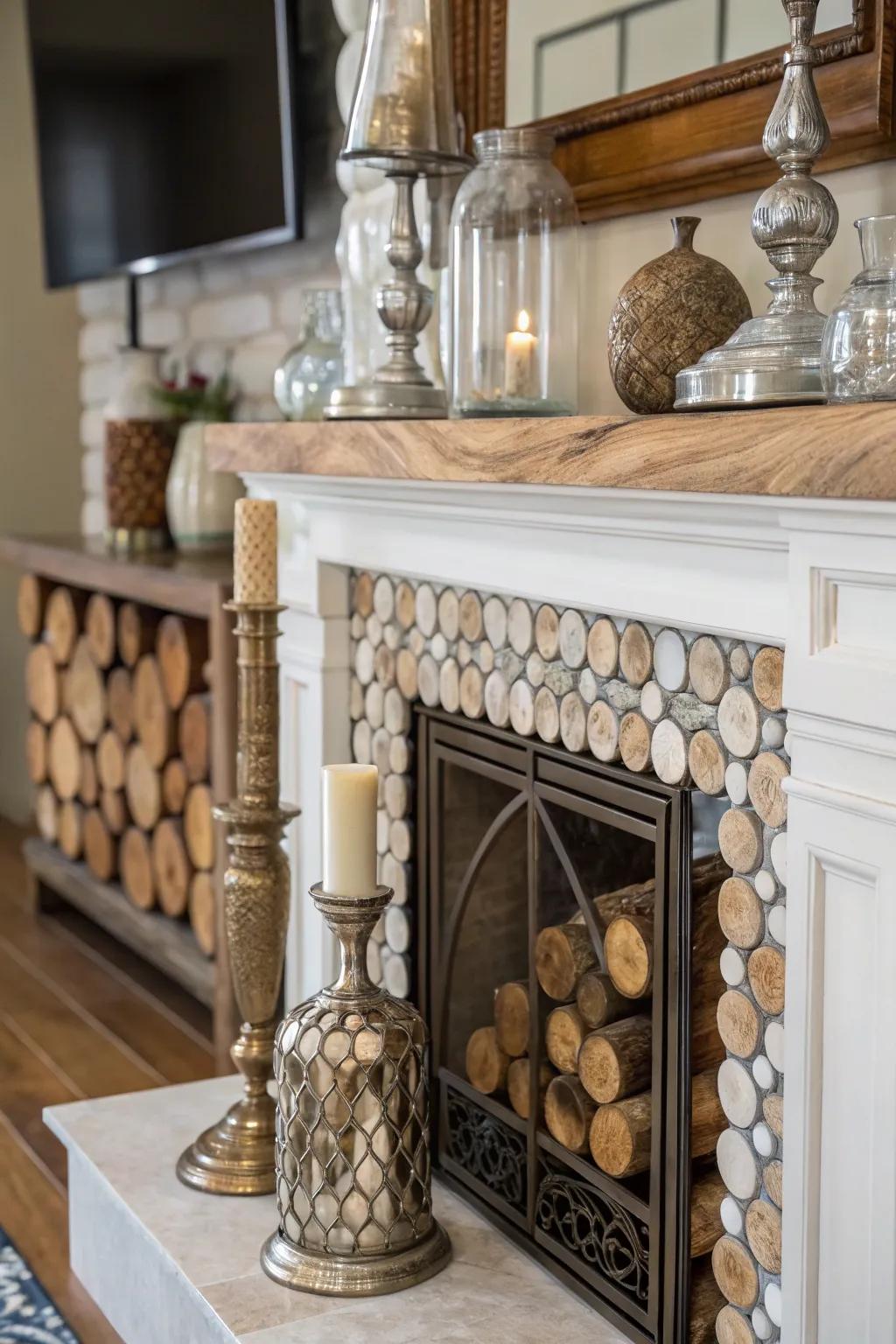 Intrigue using a blend of materials.