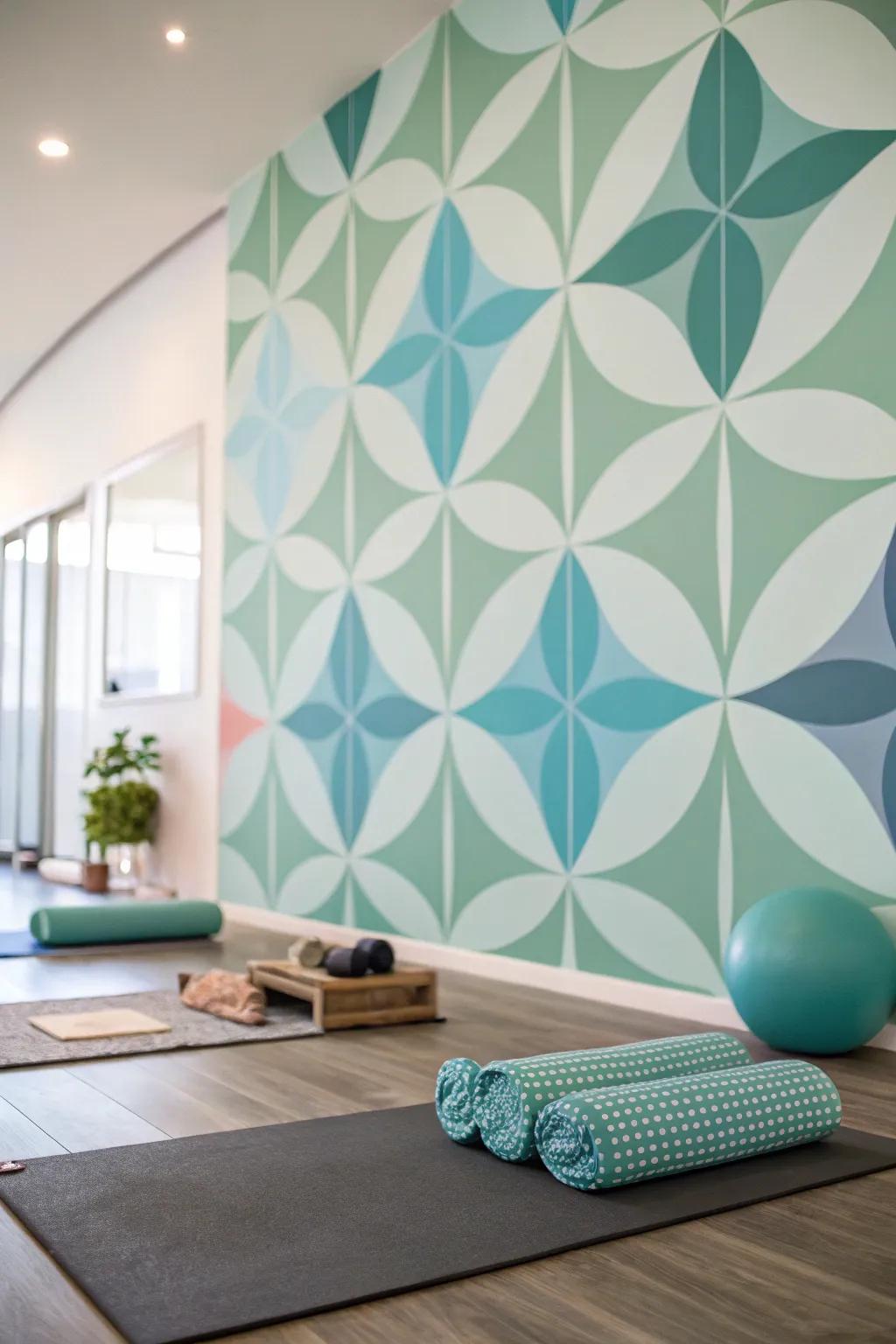 Encourage relaxation through overlapping circles.