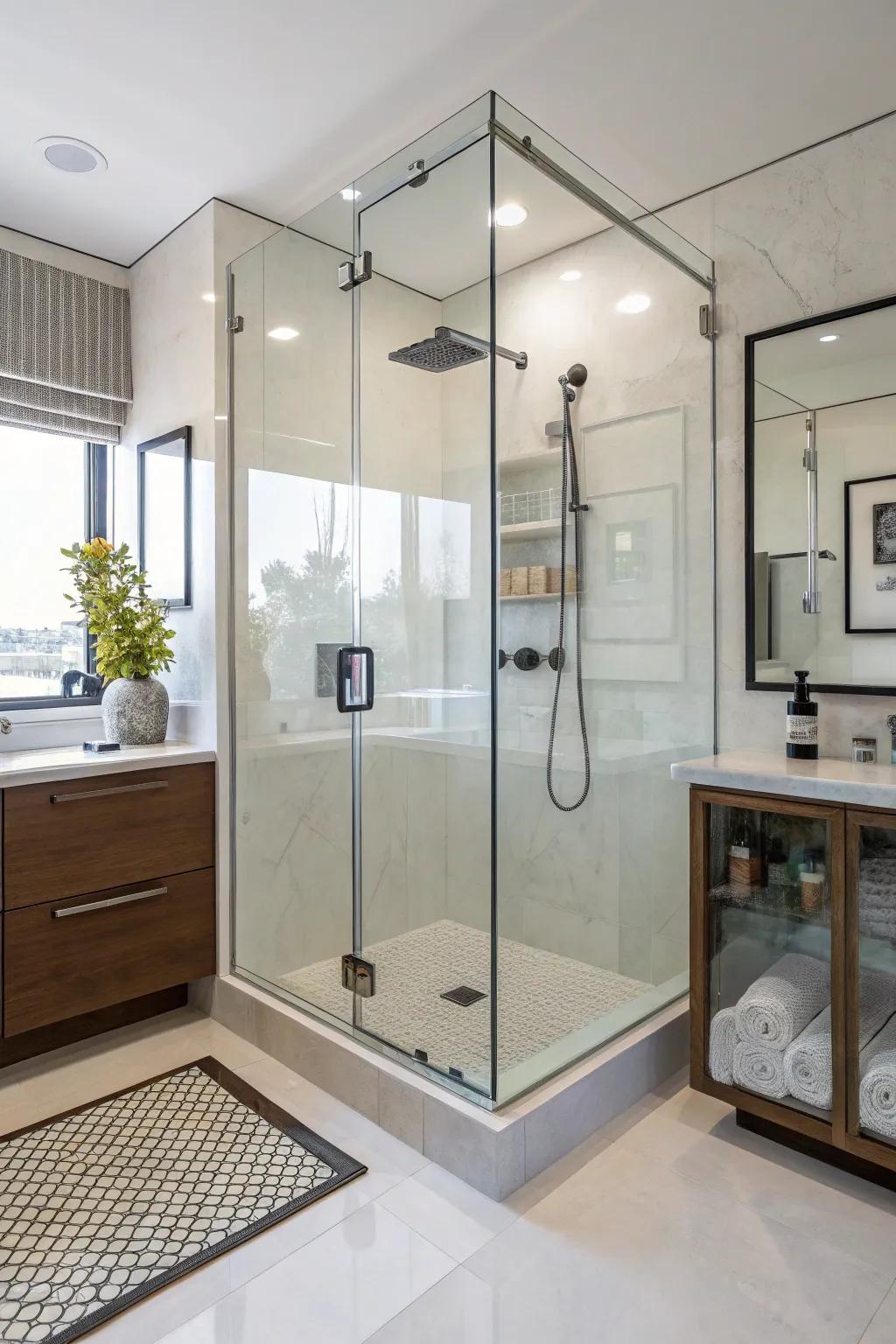 Freshen up your shower with stylish fixtures.