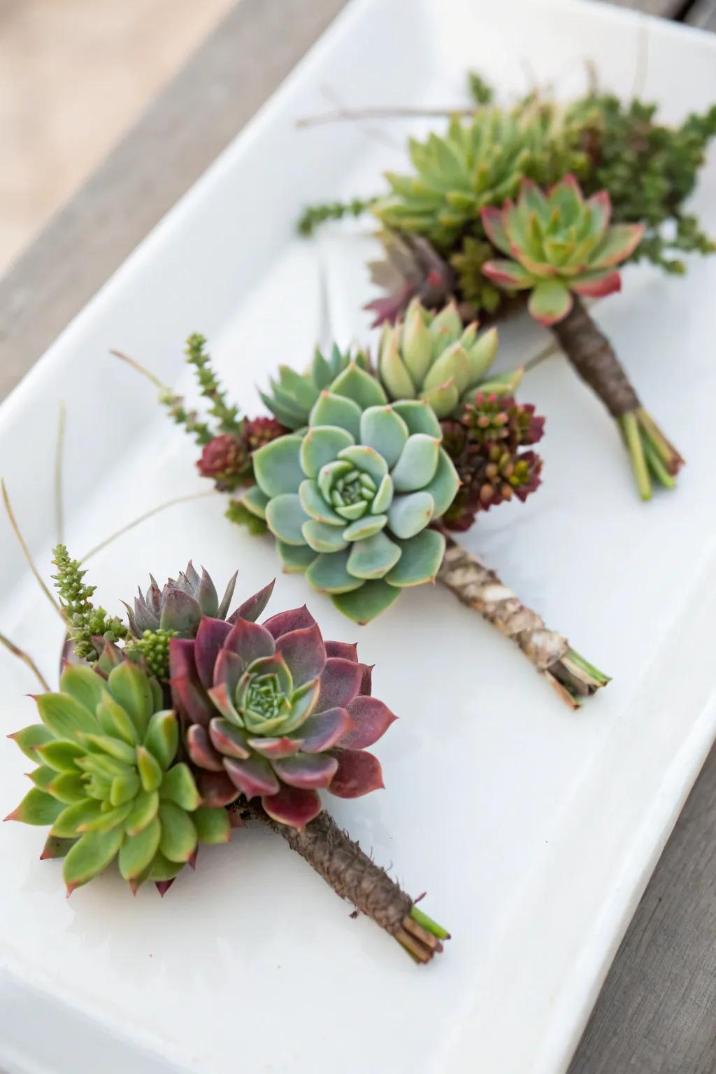 Stylish foliage decorations for a modern flair.