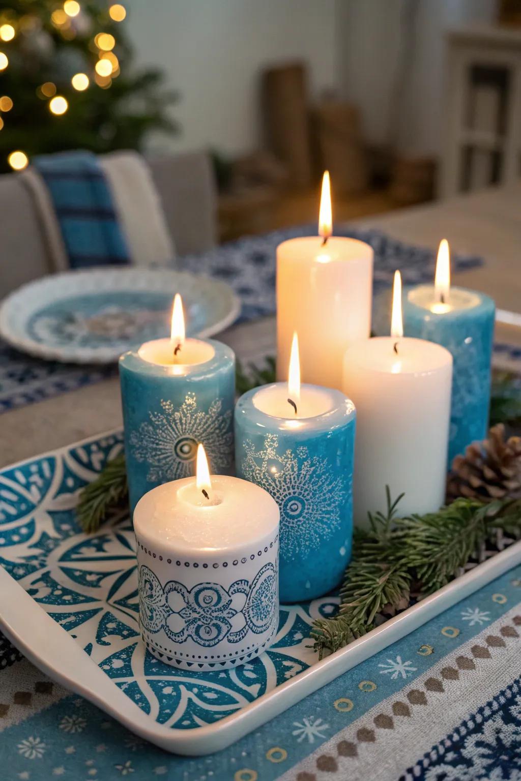 Festive candles to illuminate the holiday season.