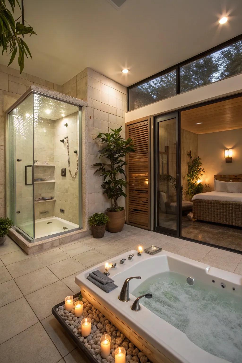 A home spa retreat for ultimate relaxation.